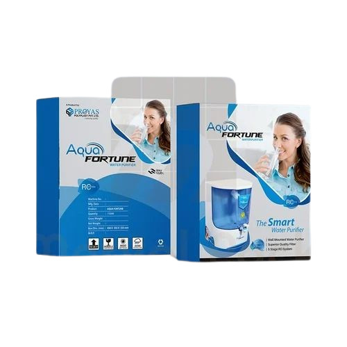 Water Purifier Packaging Box - Double Wall 5 Ply Virgin Kraft Paper, Multi Color, 11-25 Kg Capacity, Type E Flute, Embossed & Laminated Finish