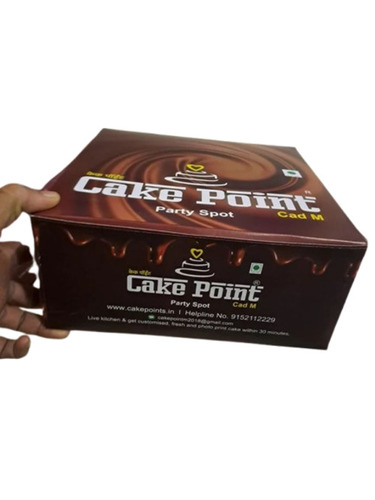 Cake Packaging Box - Cardboard 7x7x5 Inches Multi Color | 250 GSM Material Window Design Printed Finish