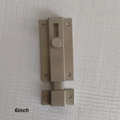 6 Inch SS Door Latch - 8mm Rod Thickness, Chrome Finish, Silver Stainless Steel | Ideal for Residential Door Applications