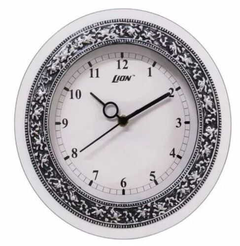 Analog Wall Clock - 12 Inch Round Plastic Design | Good Quality, Black and White Finish