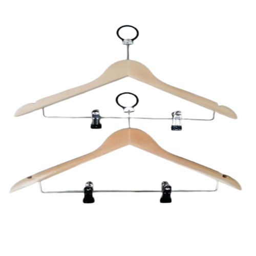 Anti Theft Wooden Hanger - Lotus Wood, Customize Size, Brown Color | Multi-Color Design Ideal for Hotel Usage and Stylish Presentation
