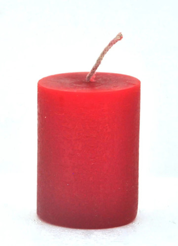 Cylindrical Red Pillar Candles - Use: Art & Collectible