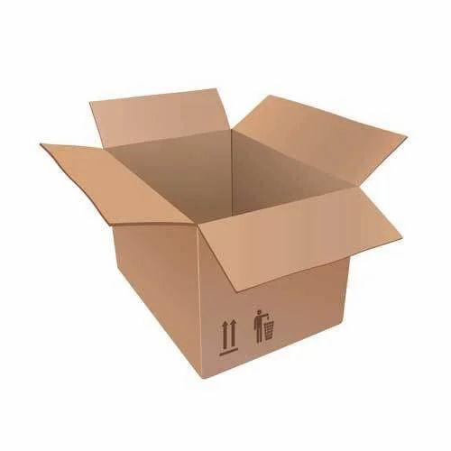 Industrial Corrugated Box - 5 Ply Double Wall, 23.4x12x15.1 Inches, Brown Color | Moisture Proof, Biodegradable, Textured Coating, Ideal for Food Packaging