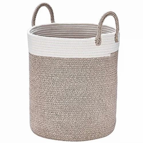 Jute Hamper Basket - Customizable Shape Natural Color | Easy To Clean Cotton Features Best Quality Jute Material