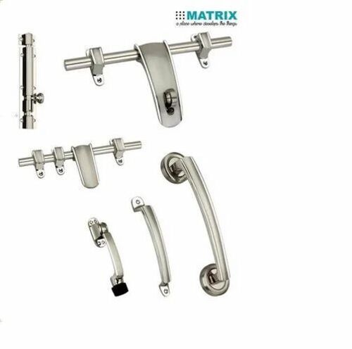 Matrix Chrome Finish Brass Door Kit