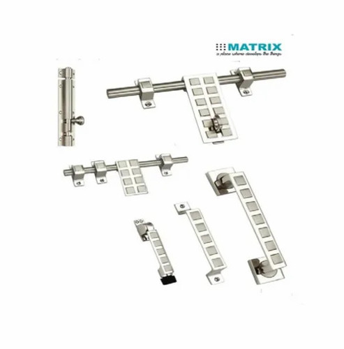 Matrix Nickel Finish Brass Door Kit