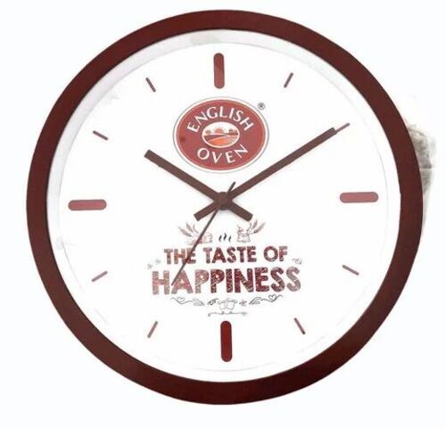 Personalized Wall Clock - Plastic Material, Round Shape, Red Color | Office Application, Good Quality from Lion