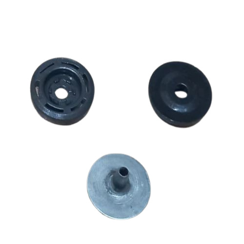 Plastic Button - Plastic, Customize Size, Round Shape, 2 Holes, Black Color | Attractive Designs, Available in Silver and Black