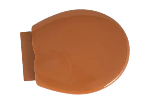 Plastic Toilet Seat Cover - Plastic Customized Size Brown Color Oval Shape Polished Surface Finish | Durable Long Lasting Above Toilet Seat Installation