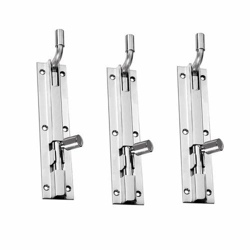 Ss Marble Tower Bolt - Stainless Steel, 4 Inch Size, 9 mm Rod Thickness, Brown Color | Suitable for Door Applications