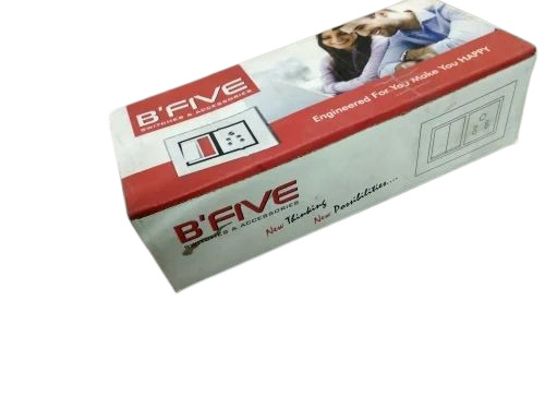 Switches Packaging Boxes - Recycled Paperboard, Lock Bottom Rectangle Shape, Multi Color, Hybrid Effect, Disposable, Matte Finish | Capacity < 2 Kg, 200-270 GSM