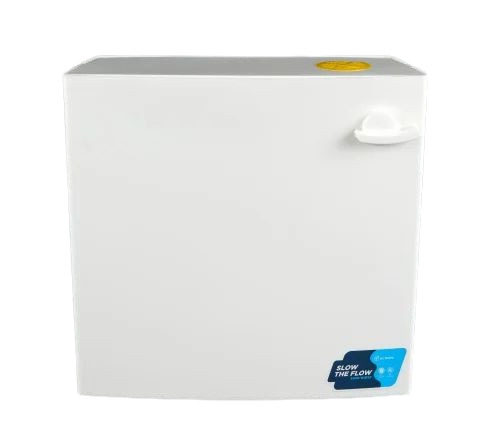 Toilet Flush Tank Cistern - Plastic, 10 Liter, Cream Color | Wall Mounted, Fine Polished Finish, Durable One-Piece Design, Long Lasting