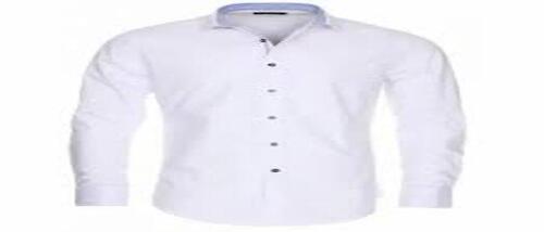 White Mens Shirts - Collar Style: Button Down