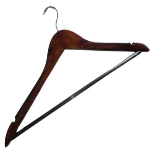 Wooden Clothes Hanger - 12 Inch Length, Multicolor Finish with Chrome Hook | Lightweight 300g, Customizable Size Options