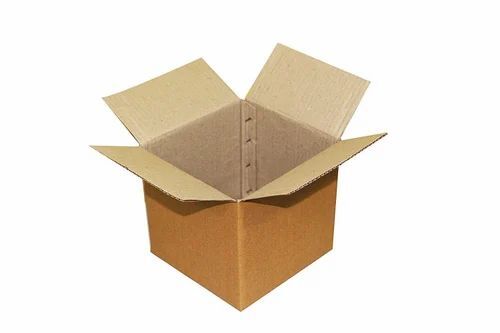 3 Ply Corrugated Packaging Box - 10 Kg Weight Capacity Single Wall Virgin Kraft Paper Rectangular Shape Ideal for Apparel Electronics Gifts & Crafts