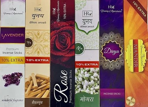 Agarbatti Packaging Box - 200 GSM Biodegradable Paper, Multi-Color Rectangular Design