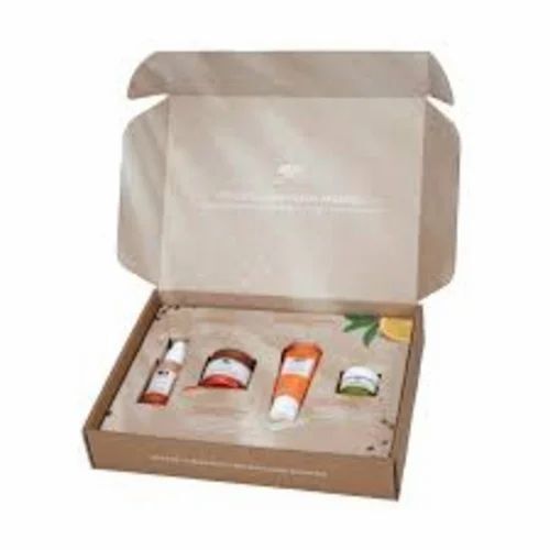 Cosmetic Packaging Box - 200 GSM Corrugated Paper, 3 Ply, Rectangle Shape, Brown Color | Ideal for Personal Care & Cosmetics Storage