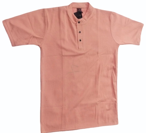Cotton Polo T-Shirt - Customized Size, Stylish Pink Color | Comfortable Fit, Durable Fabric, Breathable Material, Flexible Waistband, Relaxed Cut, Easy Care, Lightweight Feel