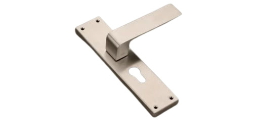 Door Pull Handle - Aluminum, Lever Handle Design | Polished Silver Finish, Ideal for Office and Home Use