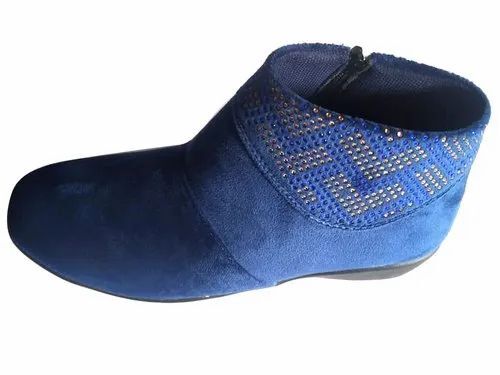 Ladies Blue Ankle Boots