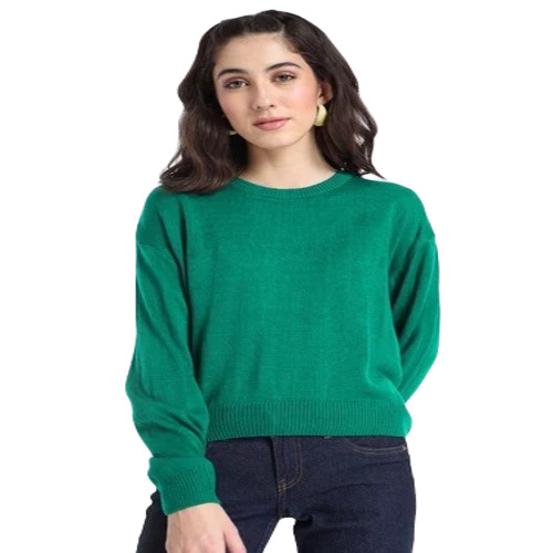 Ladies Green Sweater 