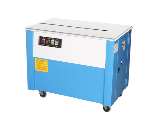 Portable Strapping Machine - Metal Construction,  Semi-Automatic Operation, White and Blue Color | Rust-Free, Corrosion Resistant, Industrial Grade