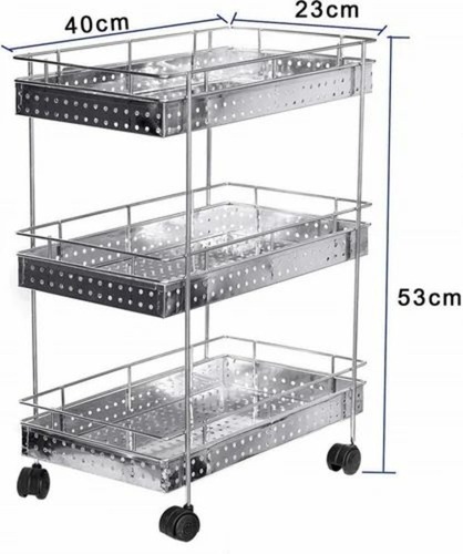 Premium Steel Kitchen Trolley - Application: Rust Resistant