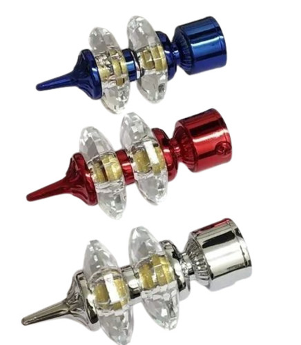 Round Crystal Curtain Brackets - Aluminium Smooth Surface Finish Multicolor Design