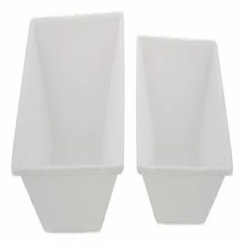 Square Vegetable Bowls - Polished Acrylic, Customize Size | Color: Silver, Shape: Square, Pattern: Plain, Ideal for Restaurant Use