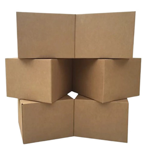 Cardboard Packaging Box - Double Wall 5 Ply , Handmade Brown One Piece Folder Square Box with PVC Coating and Window Patching