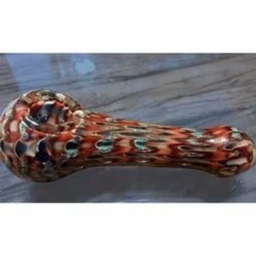 Fancy Mixed Art Glass Smoking Pipe - 4 Inch Boroglass Design | Good Quality, Lightweight 100gm, Ideal for Smoking
