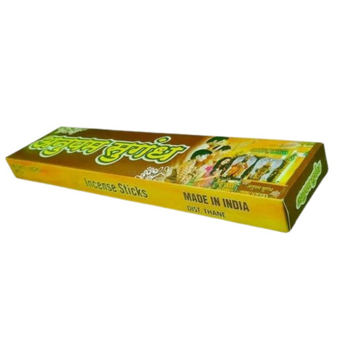 Agarbatti Packaging Box - Duplex Paper, 2.5x0.5x11.75 Inches | Multi Color, Lock Bottom Design for Secure Closure