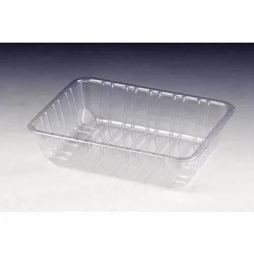 Bakery Cookies Packaging Tray - Plastic Material, 2-3 mm Thickness, Standard Size, Transparent Color | Rectangular Shape, Lightweight 10gm Design