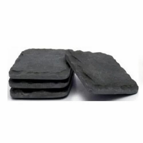 Black Slate Coasters - Square, 4x4 Inch, 1 Inch Thick, Rough Edge | Attractive Brown Color, Customizable Size, Stylish Design