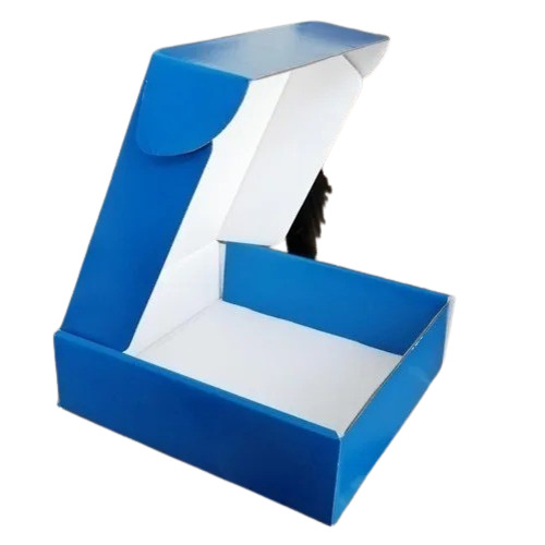 Blue Corrugated Box - Corrugated Board, 6.25x5x5.5 Inches, Matte Finish | Rectangle Shape, Plain Pattern, Suitable for Food & Personal Care