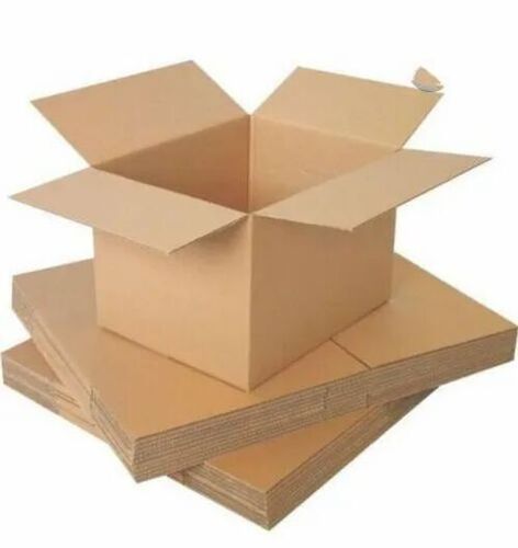 Corrugated Cartons Box - 3 Ply Single Wall, Rectangular Brown - Partly Recycled Liner, Type A Flute, Weight Capacity 11-25 Kg