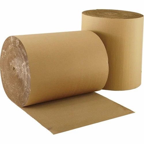 Corrugated Packaging Roll - Eco-Friendly 80 GSM Size 8.5 x 11 Inch Brown 2 Ply Design for Sustainable Packaging Solutions