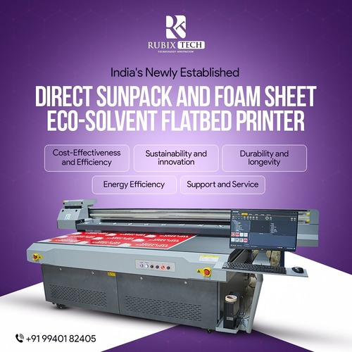 Direct Sunpack and Foam Eco Solvent Hybrid/Flatbed Printer