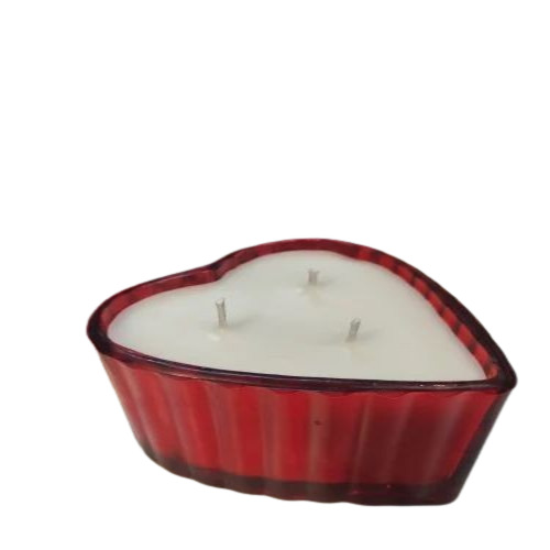Heart Shaped Glass Candle Jars