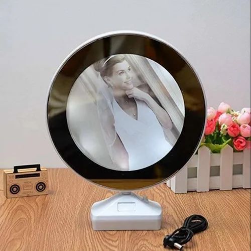 Mirror Photo Frame - Glass, Small Size, Brown Color | Handmade Stitching with Anchor Rope, BIS Hallmarked for Purity
