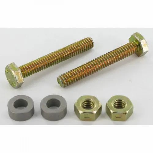 Ms Nut And Bolt - Full Threaded En8 Rust Proof, Multi Color Stainless Steel, All Sizes, Suitable for Construction Applications