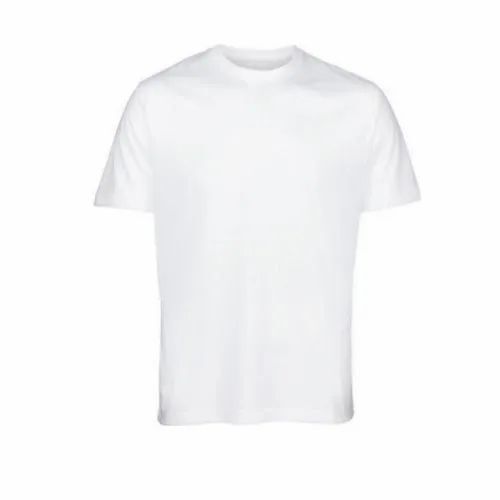 Polyester Round Neck T Shirt - White Color Size S-XXL 5 Pieces Per Pack | Multi-Color Options for Men Half Sleeve Casual Wear