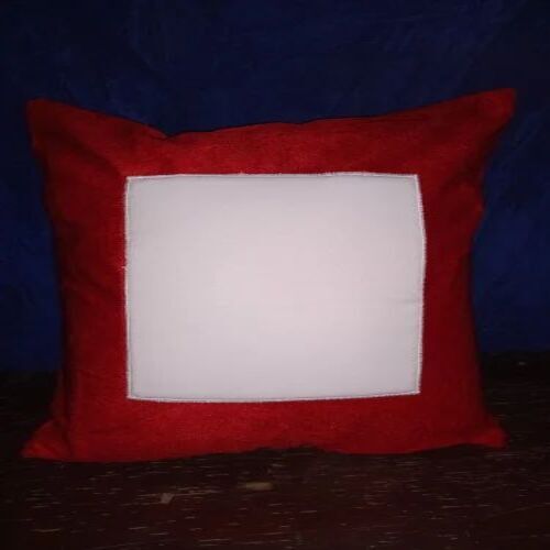 Square Sublimation Cushion - Polyester, 16x16 Inch, Red and White | Customizable, Soft, Durable, Versatile, Attractive, Plain Pattern