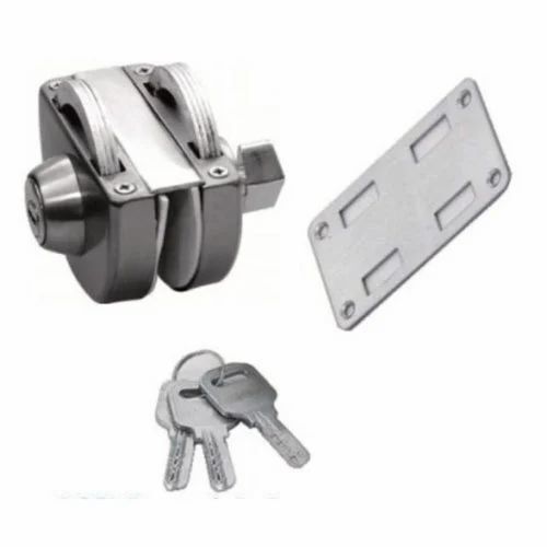Ss Single Glass Door Lock (Key Knob) ''D'' Type