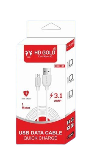 Usb Data Cable Packaging Box - Sbs Paper, Rectangular Shape, Multi Color, Pvc Coated, Weight Holding Capacity <2 Kg | Ideal For Securely Storing Cables