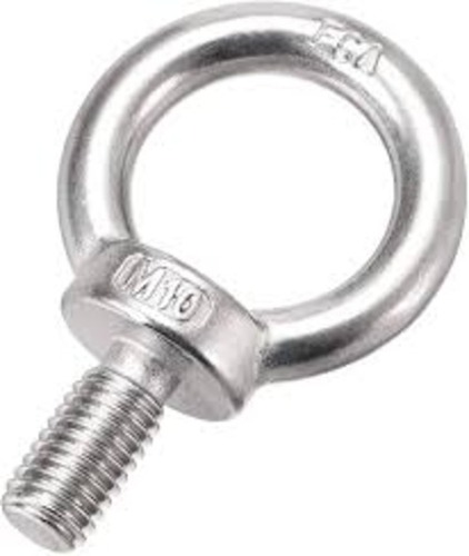 Forged Eye Bolts - Industrial Grade A , Round Head, Quenched Heat Treatment, Rust Free, Corrosion Resistant, Silver Painted Finish