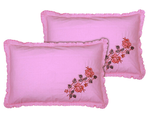 Pillow Cover - Cotton, Various Sizes | Light Pink, Wrinkle-Free Fabric, Colorfastness Property, Delivered Within Committed Time Frame