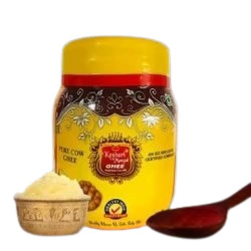 500ml Pure Cow Ghee - 100% Cow Milk, Yellow Color, 9 Months Shelf Life | For Adults, Babies, Children, and Old-Aged, Original Flavor