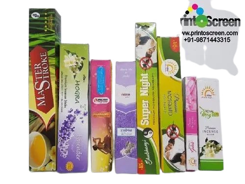 Agarbatti Packaging Box - Bleached Kraft Paperboard, 150 Gm Capacity, Multi Color, Textured Coating, 110 Gsm