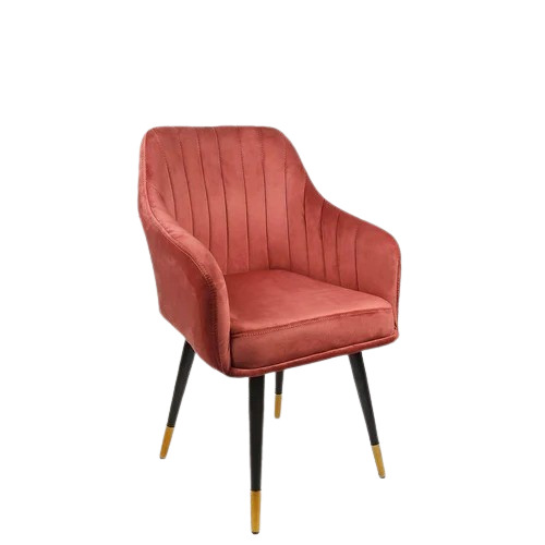 Cafe Chairs - Wooden Frame, Pink Color | Modern Design, Durable, Easy To Clean, Handmade, No Assembly Required